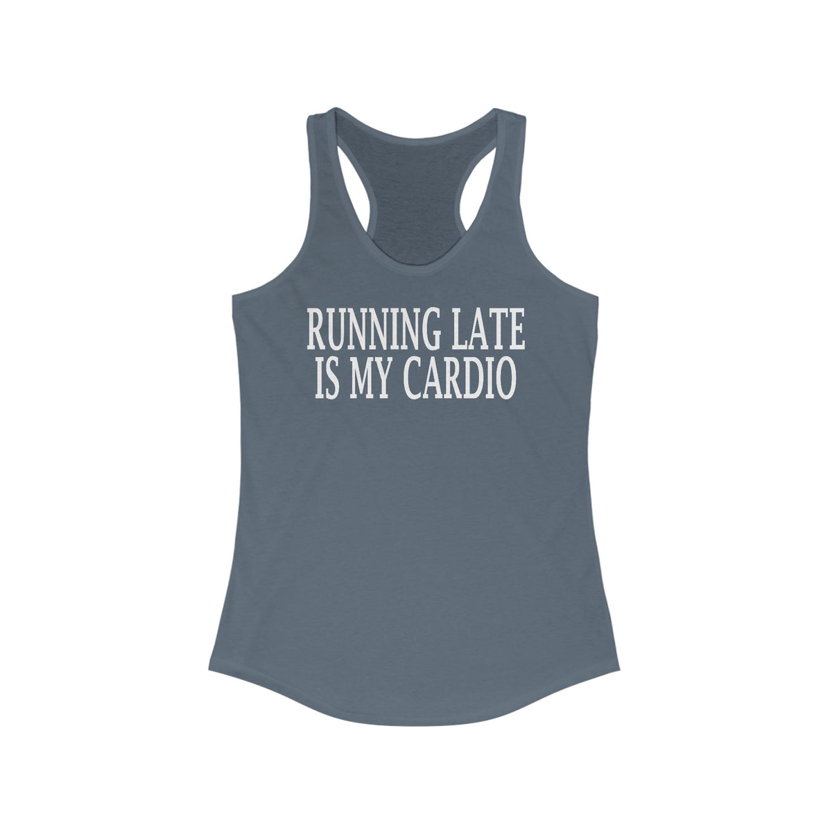 Running Late Racerback Tank